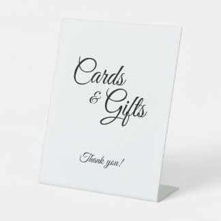 Expositor En L Tarjetas y regalos simples de caligrafía en blanco