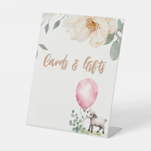 Expositor En L Tarjetas y regalos Sweet Little Lamb Baby Shower