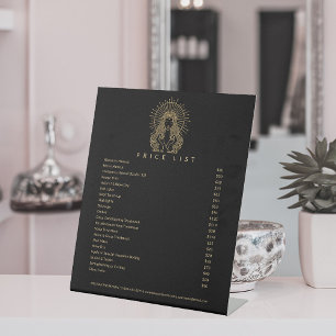 Expositor En L Tarot Makeup Hair Nails Acaricia Salon Gold Black