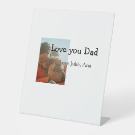 Expositor En L te amo papá día del padre agregar foto nombre simp
