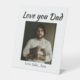 Expositor En L te amo papá día del padre añadir foto nombre simpl