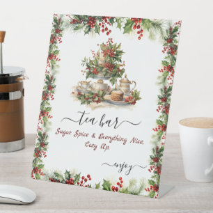 Expositor En L Té de regalos de boda de Navidad en el bar