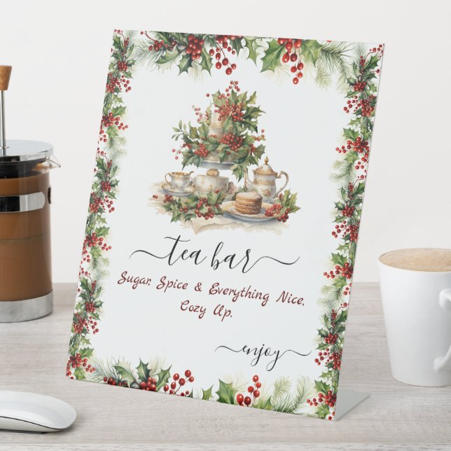 Expositor En L Té de regalos de boda de Navidad en el bar (In Situ)