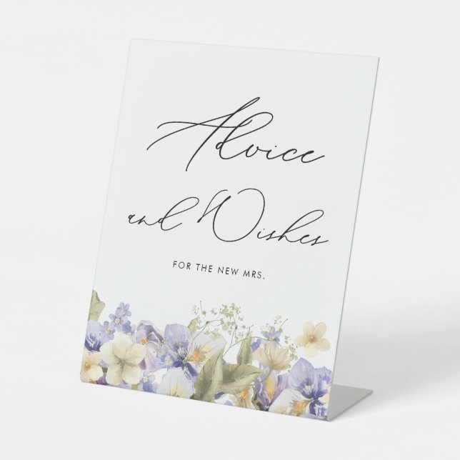 Expositor En L Té Nupcial Despedida de Soltera Consejos y Deseos (Anverso)