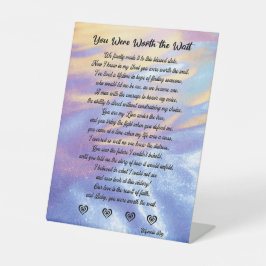 Expositor En L Te valió la pena esperar Rótulo/amor/regalo