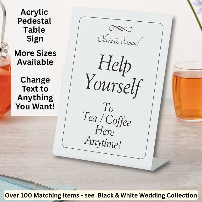 Expositor En L Tea Coffee Table Black White Infinity Scroll (Subido por el creador)