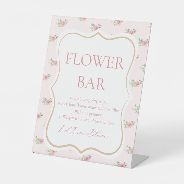 Expositor En L Tea Fiesta Bridal Shower Flower Bar (Anverso)