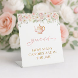 Expositor En L Tea Party Baby Shower Guess How Many