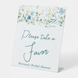 Expositor En L Teal Blue Green Floral Bridal Shower Favor