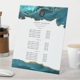 Expositor En L Teal - Turquoise y Agate Precios Empresariales