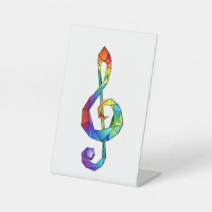 Expositor En L Tecla musical arcoiris tremendo clef