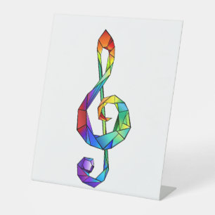Expositor En L Tecla musical arcoiris tremendo clef