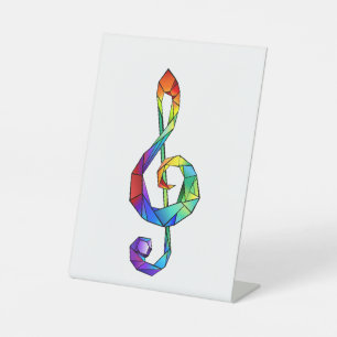 Expositor En L Tecla musical arcoiris tremendo clef