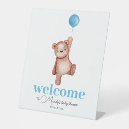 Expositor En L Teddy Bear Blue Welcome