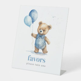 Expositor En L Teddy Bear Boy Baby Shower Favors