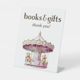 Expositor En L Teddy Bear Chica gemelo Baby Shower Libros y regal