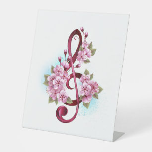 Expositor En L Tejidos musicales notas de colores con flores de S