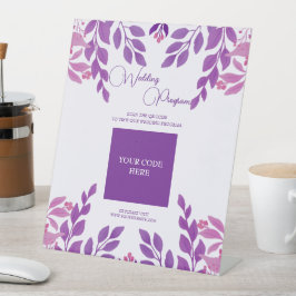 Expositor En L Tema Boda de hojas moradas