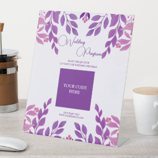 Expositor En L Tema Boda de hojas moradas