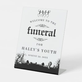 Expositor En L Tema de funeral RIP Veintes 20s Divertido Cumpleañ