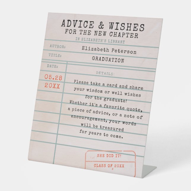 Expositor En L Temas de consejos de graduación del Libro de la Bi (Anverso)