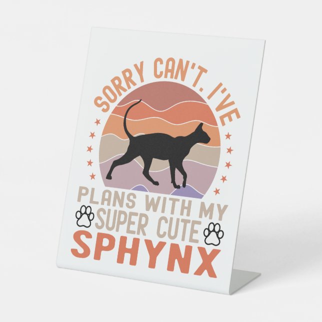 Expositor En L Tengo planes con mi gato Sphynx (Anverso)