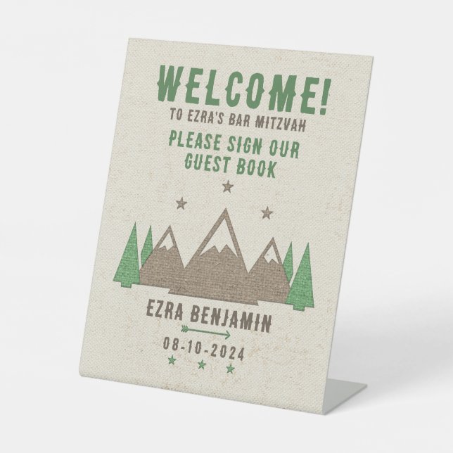 Expositor En L Tent Canvas Camping Bar Mitzvah Bienvenida (Anverso)