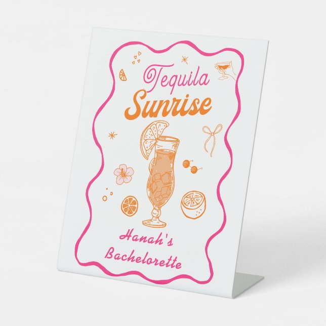 Expositor En L Tequila Sunrise Bachelorette Party (Anverso)