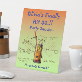 Expositor En L Tequila Sunrise Fiesta de Cumpleaños