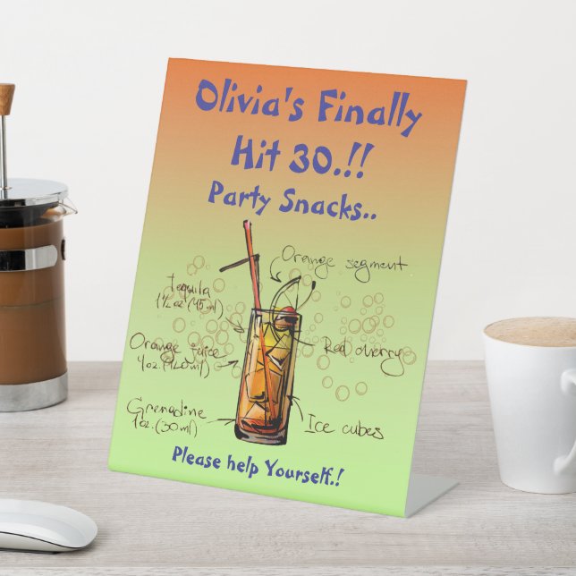 Expositor En L Tequila Sunrise Fiesta de Cumpleaños (In Situ)