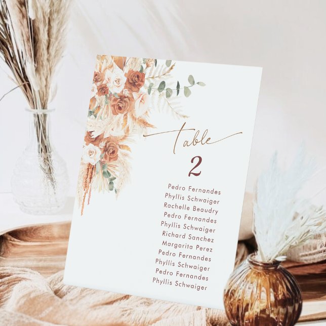 Expositor En L Terracota Rústica Mesa de Graduación Boho Pampas N (Subido por el creador)