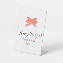 Expositor En L Terracotta bow happy new year name year boho retro