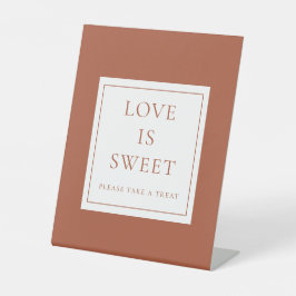 Expositor En L Terracotta Clásico Elegante El Amor Es Dulce