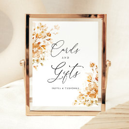 Expositor En L Terracotta Floral Cards & Gifts Wedding Table