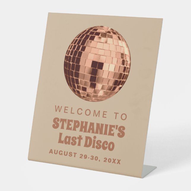 Expositor En L Terracotta Last Disco Bachelorette Weekend (Anverso)