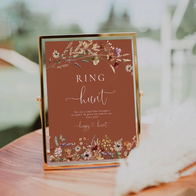 Expositor En L Terracotta Tiny Wildflower Ring Hunt Rótulo (Subido por el creador)