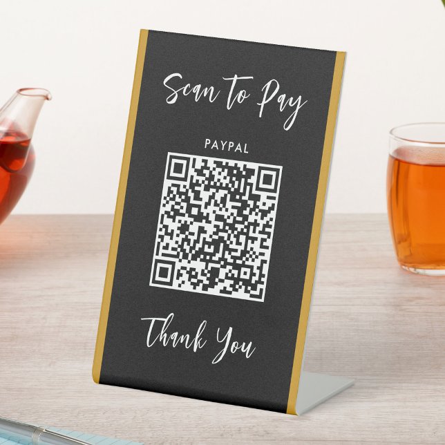 Expositor En L Texto de código QR personalizado Escaneo para paga (Subido por el creador)