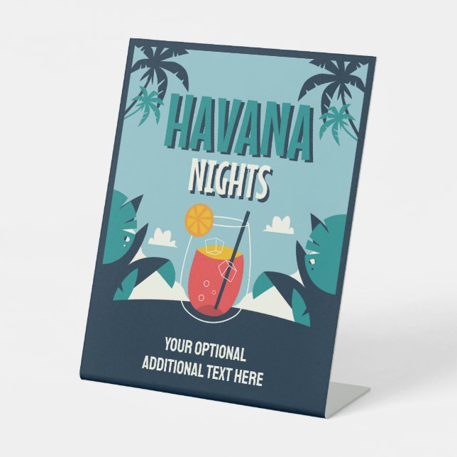 Expositor En L Texto personalizado "Las noches de La Habana" (Anverso)