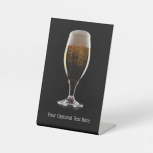 Expositor En L Texto personalizado Vidrio de cerveza