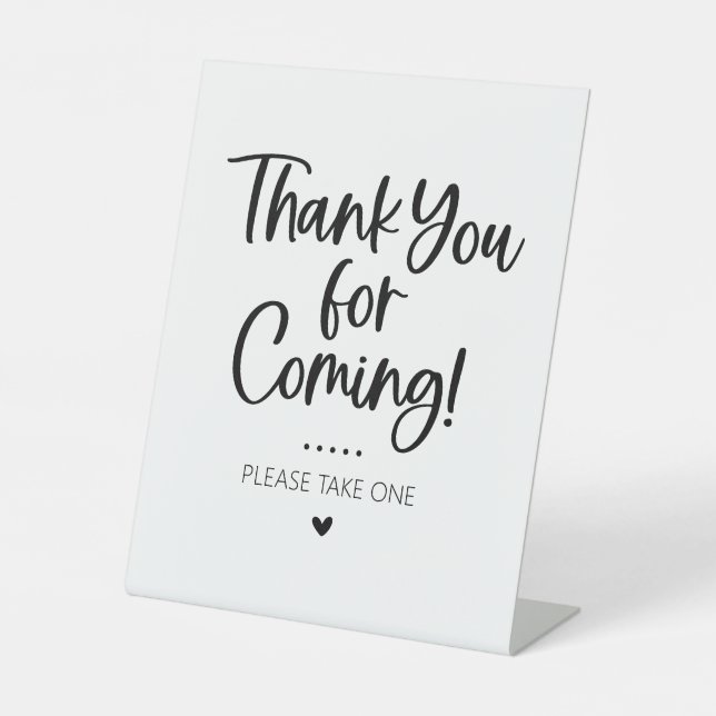 Expositor En L Thank You for Coming Favor Table Sign (Anverso)