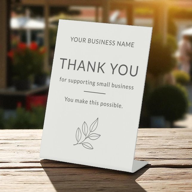 Expositor En L Thank You Minimalist Small Business Neutral (Subido por el creador)