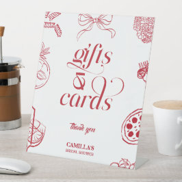 Expositor En L That’s Amore Red Bridal Shower cards and gifts