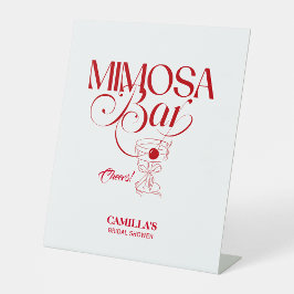 Expositor En L That’s Amore Red Bridal Shower Mimosa Bar