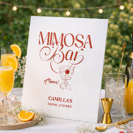 Expositor En L That’s Amore Red Bridal Shower Mimosa Bar