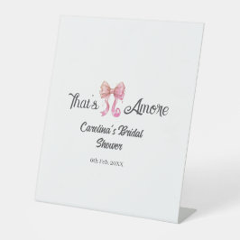 Expositor En L that's amore bridal shower pink retro bow boho nam