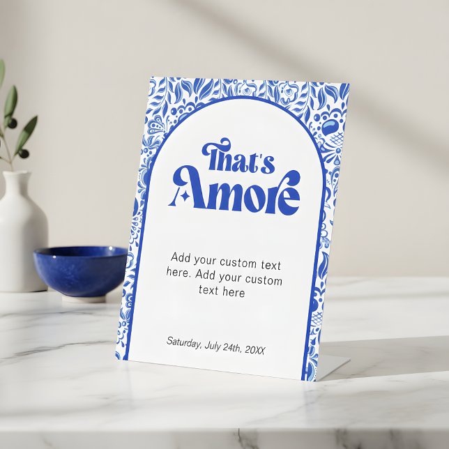 Expositor En L That's Amore Italian Retro Typography Tabletop (Subido por el creador)