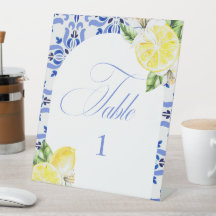That's Amore Lemon Italian Blue Tile Bridal Shower