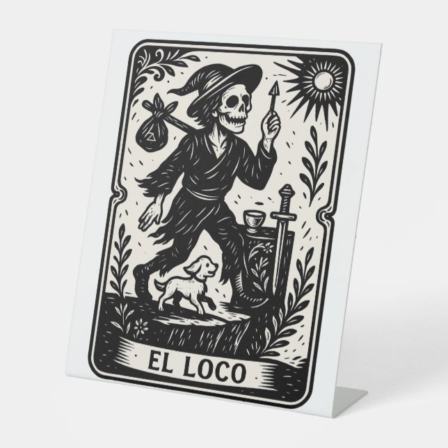 Expositor En L The Fool Tarot Card Art Print (Anverso)