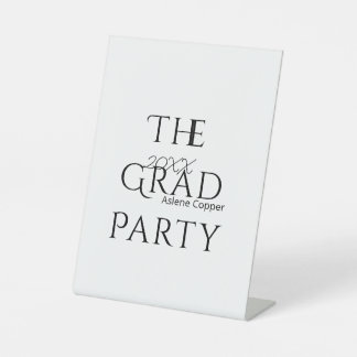 Expositor En L The grad party name 20XX bold letter graduatsimple