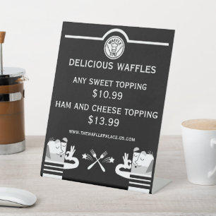 Expositor En L Tienda De Waffle O Tienda De Alimentos Emergente